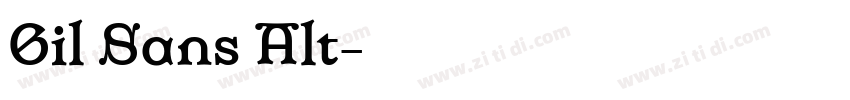 Gil Sans Alt字体转换
